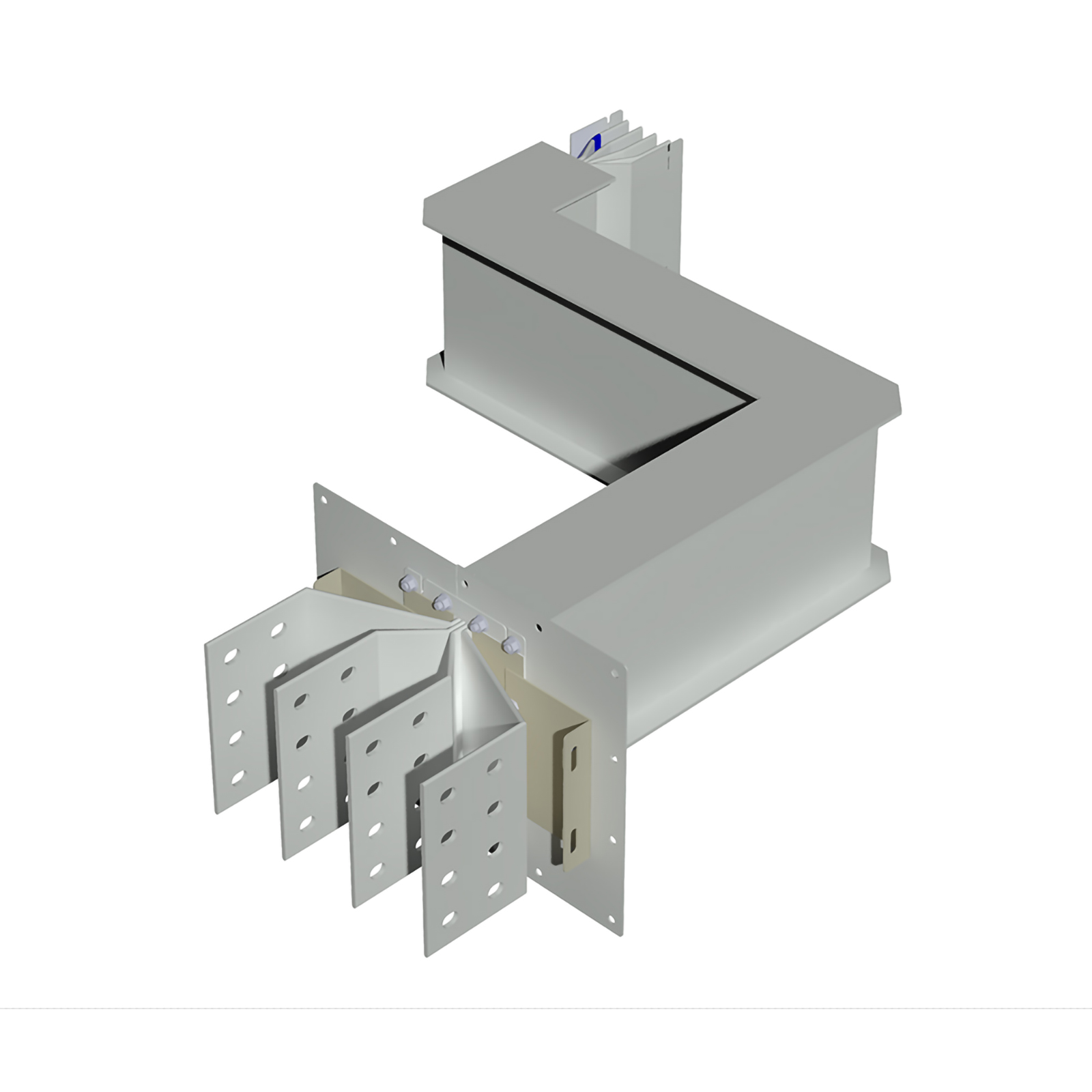 Exit bars element + double horizontal elbow XCP-HP (Al). Type 2 - In= 2000A