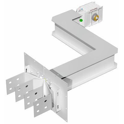 Exit bars element + double horizontal elbow XCP-HP (Al). Type 3 - In= 1000A