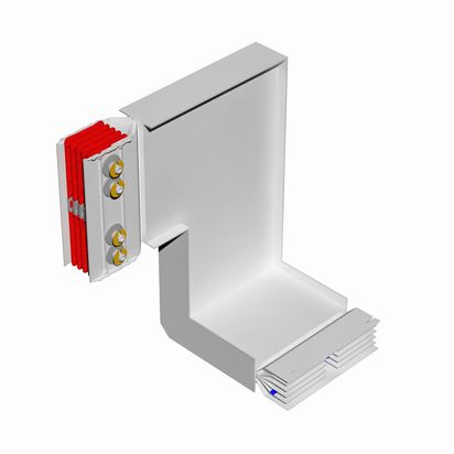 Double vertical and horizontal elbow XCP-HP (Al). Type 1 - In= 2500A