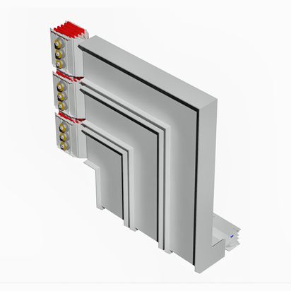 Double vertical and horizontal elbow XCP-HP (Al). Type 2 - In= 5000A