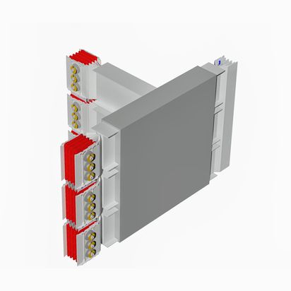 T horizontal element XCP-HP (Al). Type 3 - In= 5000A