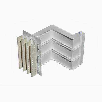 Exit bars element + double horizontal elbow XCP-HP (Al). Type 1 - In= 5000A
