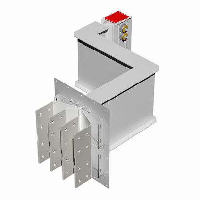 Exit bars element + double horizontal elbow XCP-HP (Al). Type 3 - In= 2500A