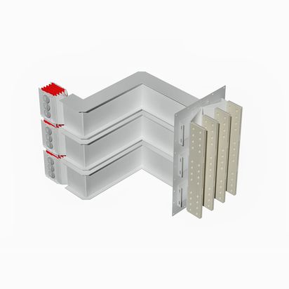 Exit bars element + double horizontal elbow XCP-HP (Al). Type 3 - In= 5000A