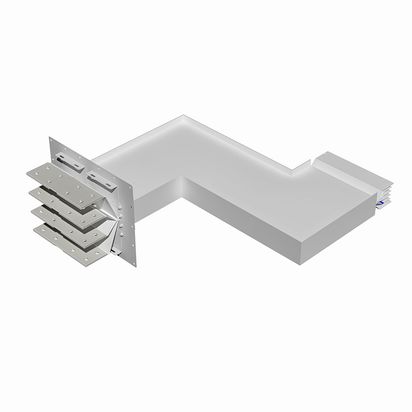 Exit bars element + double vertical elbow XCP-HP (Al). Type 1 - In= 2500A