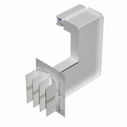 Exit bars element + vertical and horizontal elbow XCP-HP (Al). Type 1 - In= 2500A