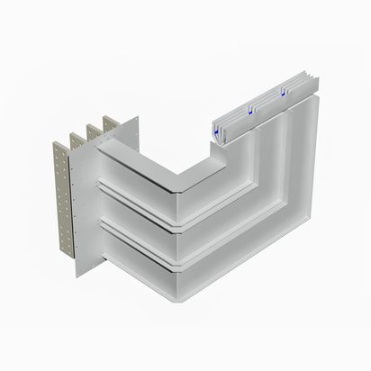 Exit bars element + horizontal and vertical elbow XCP-HP (Al). Type 4 - In= 5000A
