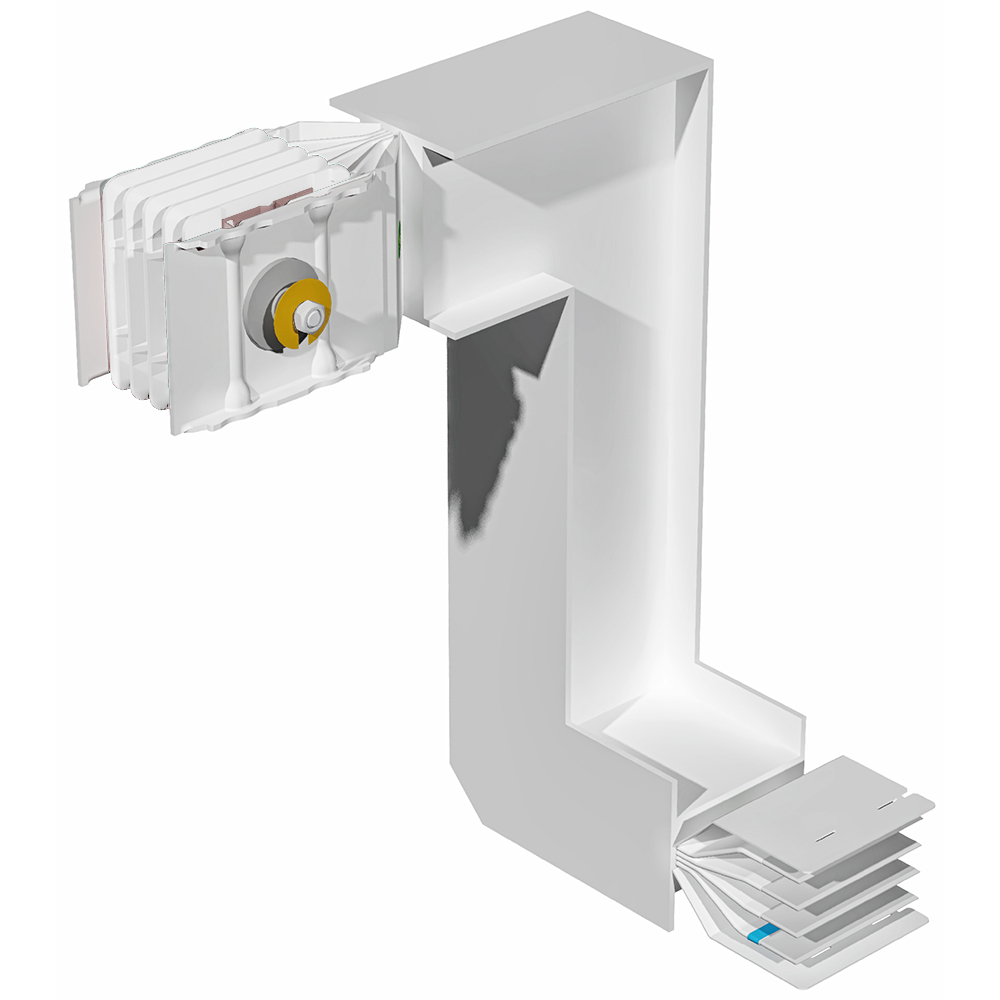 Double vertical and horizontal elbow XCP-S (Al). Type 1 - In= 800A