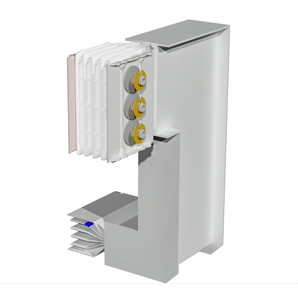 Double vertical and horizontal elbow XCP-S (Al). Type 2 - In= 1600A