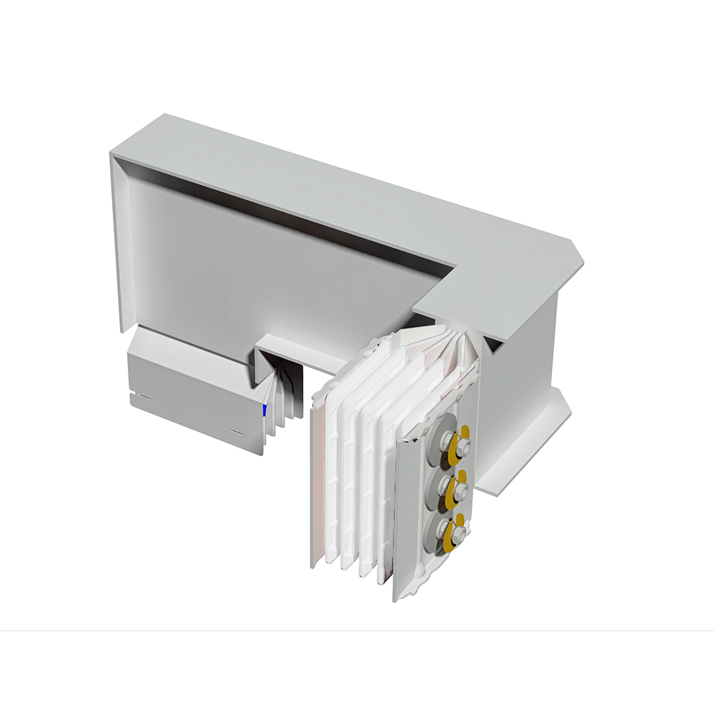 Double horizontal and vertical elbow XCP-S (Al). Type 3 - In= 2000A