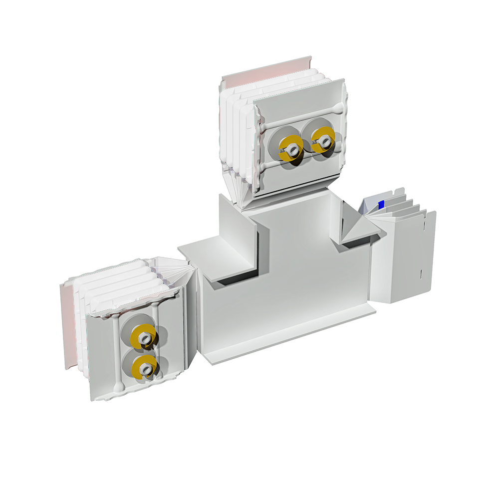 T vertical element XCP-S (Al). Type 3 - In= 1250A
