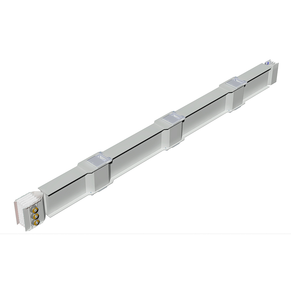 Straight element for distribution XCP-S (Al). N° of outlets 3+3 - L= 2.5-3m - In= 2000A