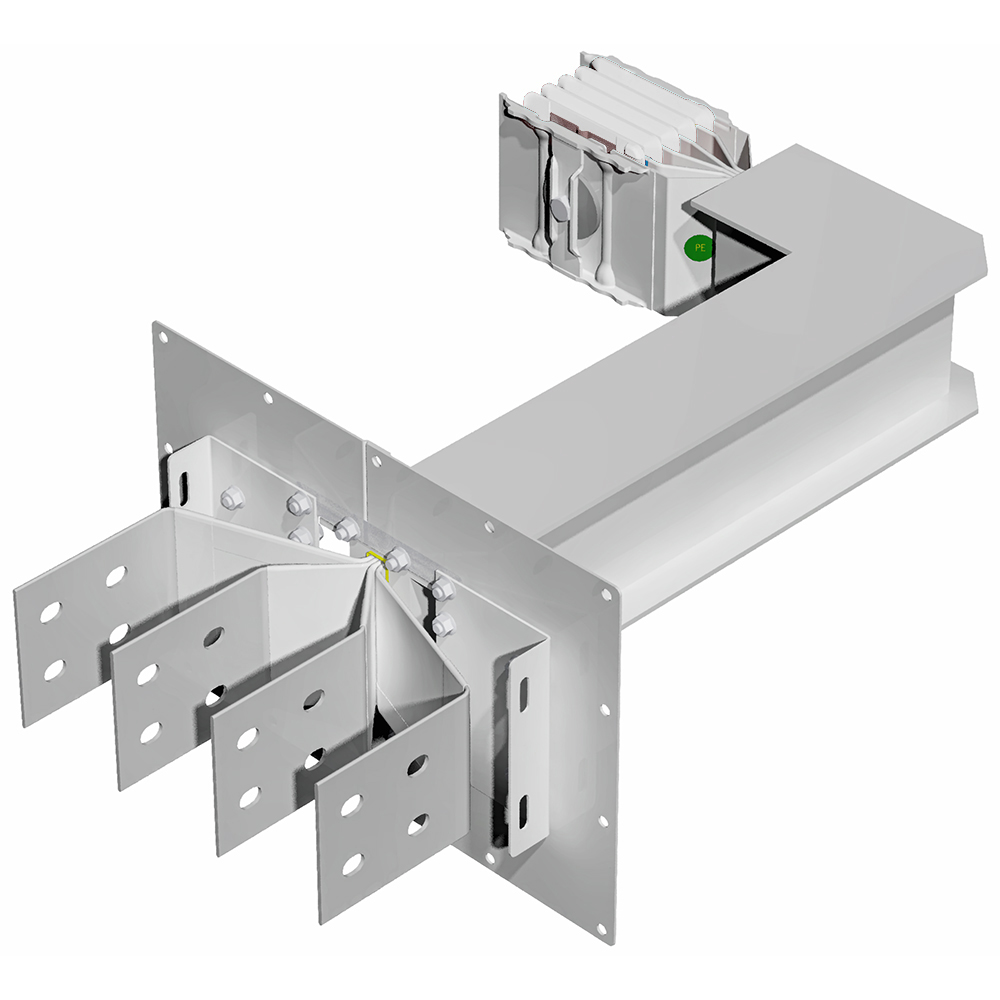 Exit bars element + horizontal elbow XCP-S (Al). Type 4 - In= 630A