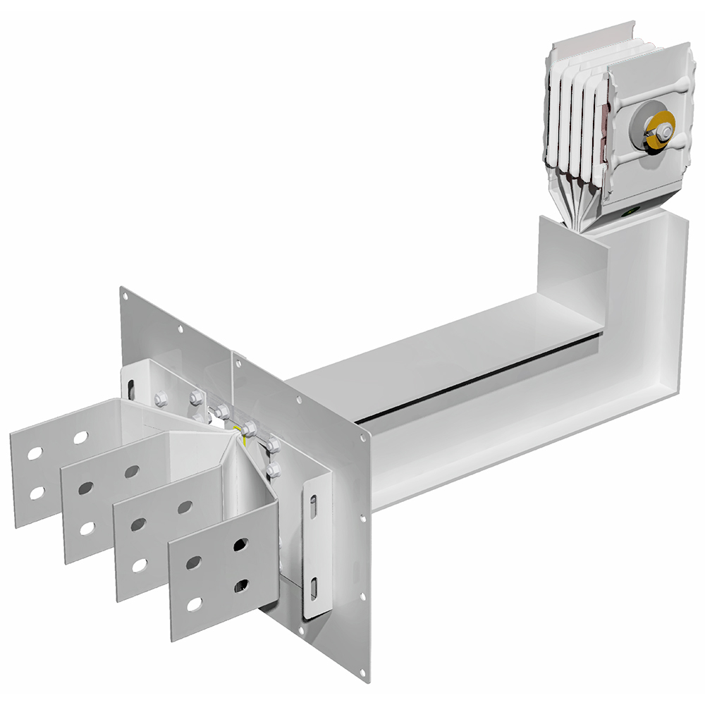 Exit bars element + vertical elbow XCP-S (Al). Type 3 - In= 1000A