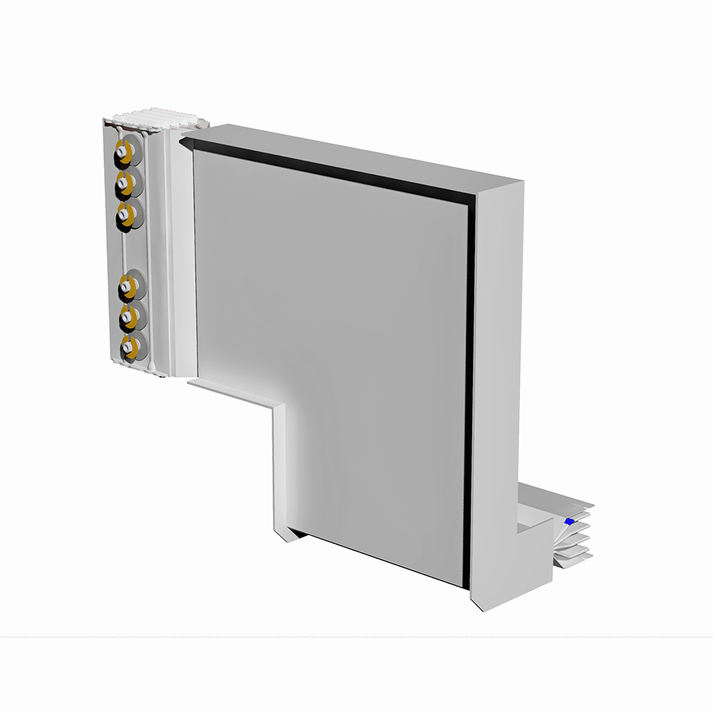 Double vertical and horizontal elbow XCP-S (Al). Type 2 - In= 3200A