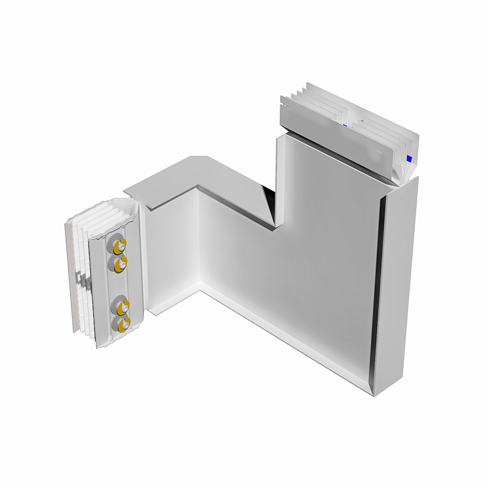Double horizontal and vertical elbow XCP-S (Al). Type 2 - In= 2500A