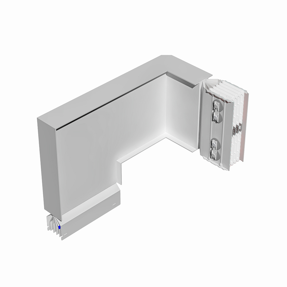 Double horizontal and vertical elbow XCP-S (Al). Type 3 - In= 2500A