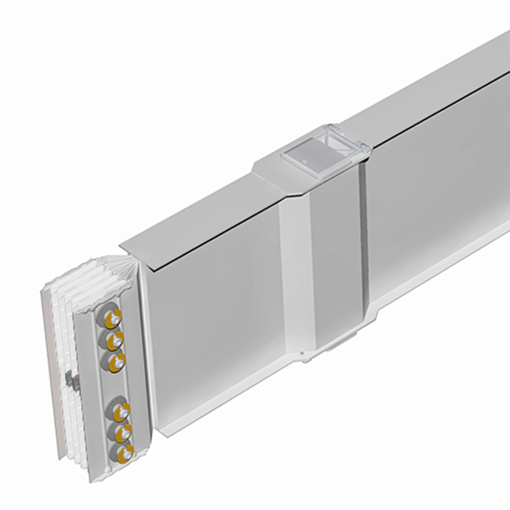 Straight element for distribution XCP-S (Al). N° of outlets 2+2 - L= 1.5-2m - In= 3200A