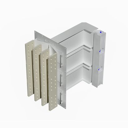 Exit bars element + horizontal elbow XCP-S (Al). Type 1 - In= 5000A