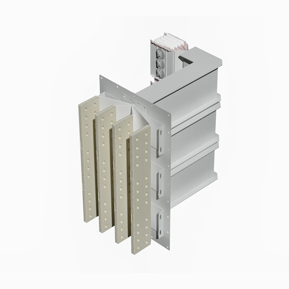 Exit bars element + horizontal elbow XCP-S (Al). Type 4 - In= 5000A