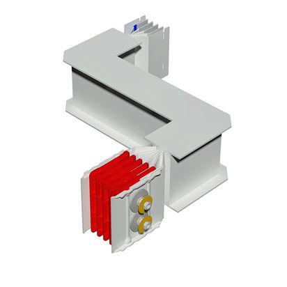 Double horizontal elbow XCP-HP (Cu). Left Type 2 - In= 1600A