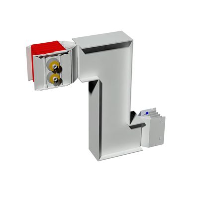 Double vertical elbow XCP-HP (Cu). Right Type 2 - In= 2000A