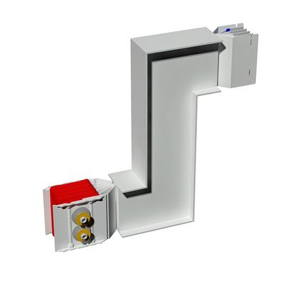 Double vertical elbow XCP-HP (Cu). Left Type 1 - In= 2000A