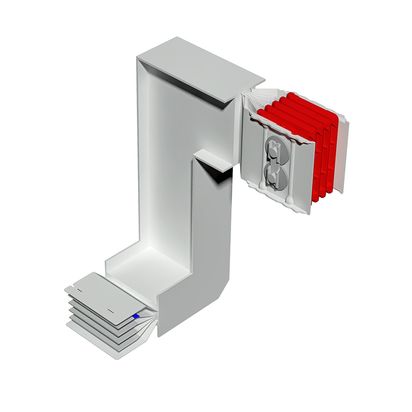 Double vertical and horizontal elbow XCP-HP (Cu). Type 2 - In= 2000A