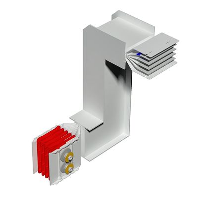 Double vertical and horizontal elbow XCP-HP (Cu). Type 3 - In= 1600A