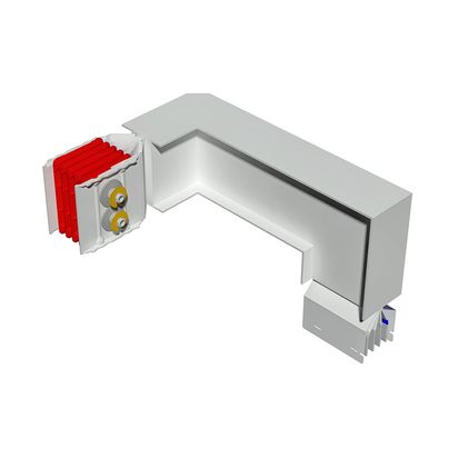 Double horizontal and vertical elbow XCP-HP (Cu). Type 1 - In= 1600A
