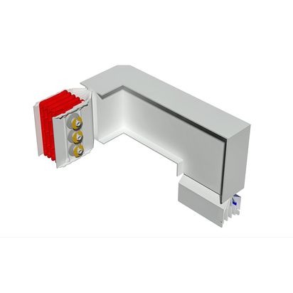 Double horizontal and vertical elbow XCP-HP (Cu). Type 1 - In= 2500A