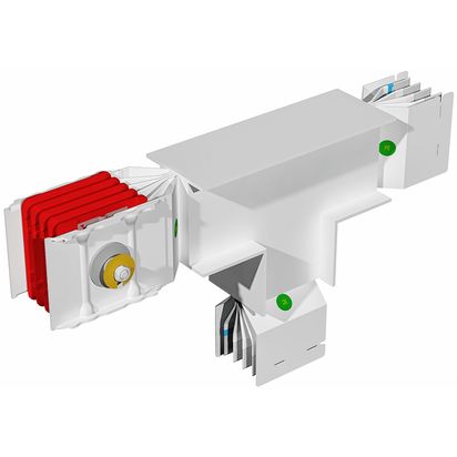 T vertical element XCP-HP (Cu). Type 1 - In= 1000A