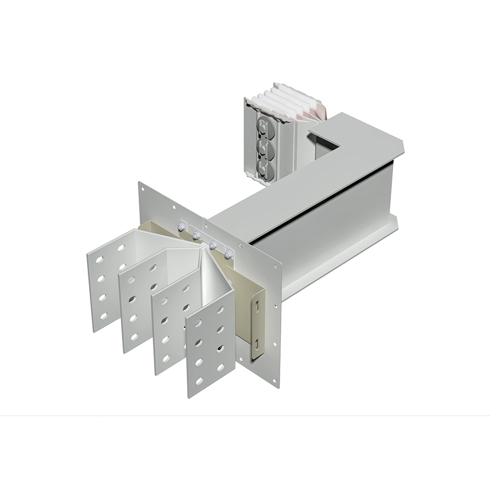 Exit bars element + horizontal elbow XCP-HP (Cu). Type 4 - In= 2500A