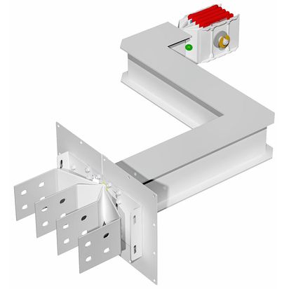Exit bars element + double horizontal elbow XCP-HP (Cu). Type 3 - In= 1250A