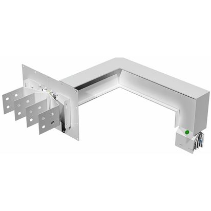 Exit bars element + horizontal and vertical elbow XCP-HP (Cu). Type 1 - In= 1000A