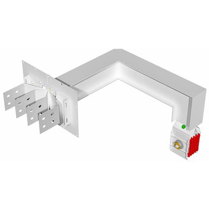 Exit bars element + horizontal and vertical elbow XCP-HP (Cu). Type 5 - In= 1250A