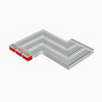 Double vertical elbow XCP-HP (Cu). Right Type 2 - In= 6300A