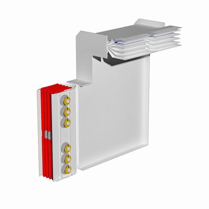 Double vertical and horizontal elbow XCP-HP (Cu). Type 3 - In= 5000A