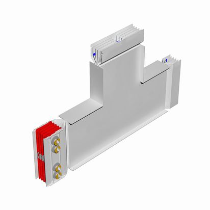 T vertical element XCP-HP (Cu). Type 4 - In= 3200A