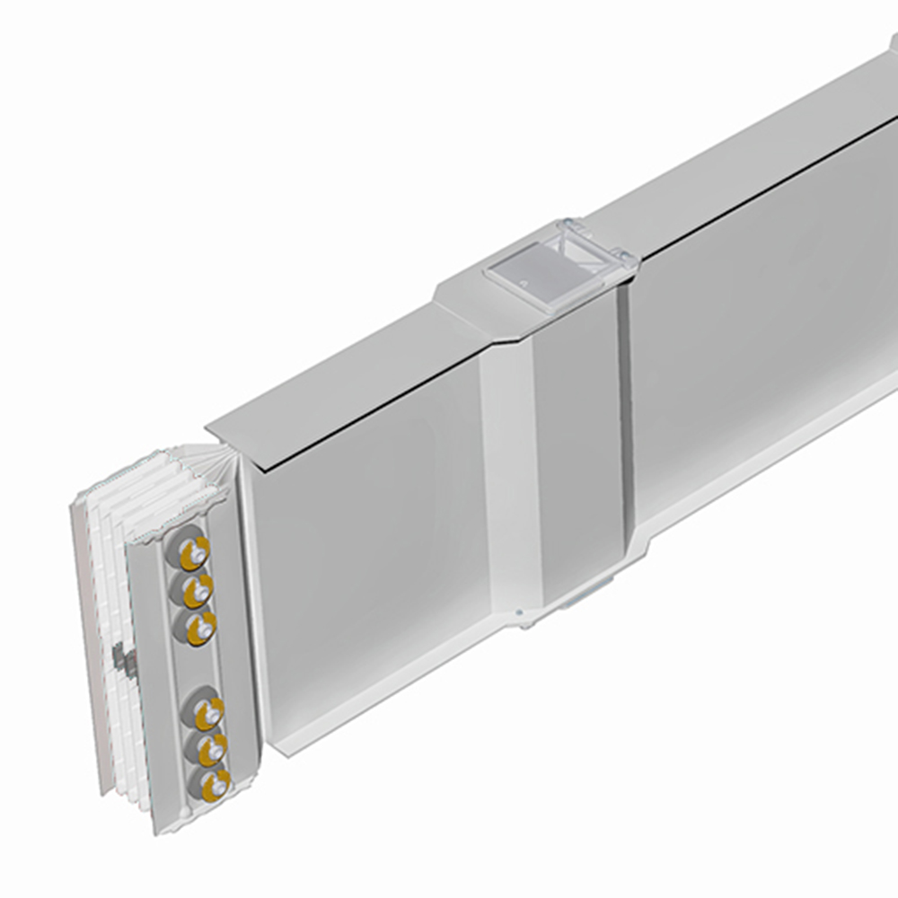 Straight element for distribution XCP-HP (Cu). N° of outlets 1+1 - L= 1-1.5m - In= 4000A