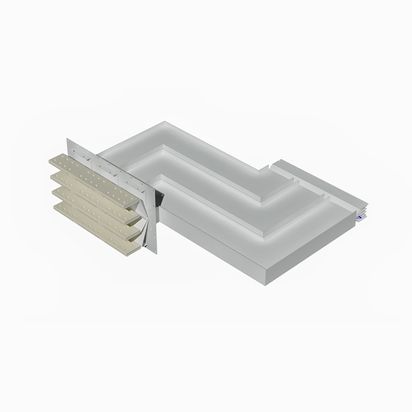 Exit bars element + double vertical elbow XCP-HP (Cu). Type 1 - In= 6300A