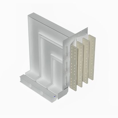 Exit bars element + vertical and horizontal elbow XCP-HP (Cu). Type 2 - In= 6300A