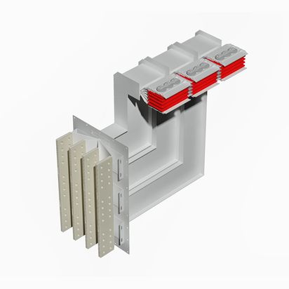 Exit bars element + vertical and horizontal elbow XCP-HP (Cu). Type 7 - In= 6300A