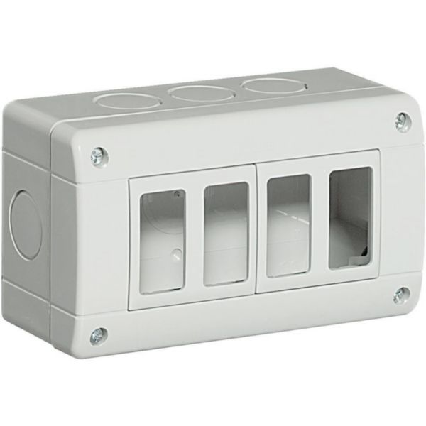 Box IP40 (base + Cover) - 4 modules Matix