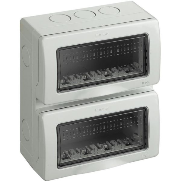 Box IP55 (base + Cover) vertical - for 4+4 modules Matix