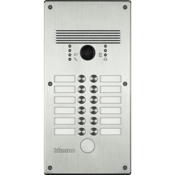 Linea 300 Monobloc vandal-resistant video entrance panel up to 12 calls