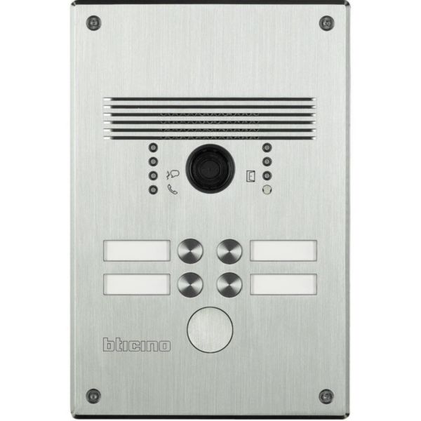 Linea 300 Monobloc vandal-resistant video entrance panel up to 4 calls