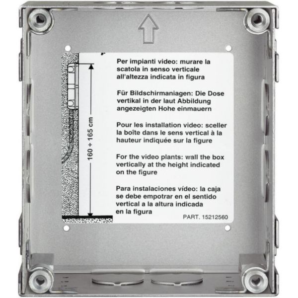 Flush-mounting tear-resistant steel box 1 module Sfera Robur