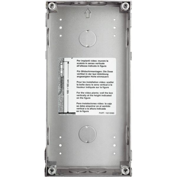 Flush-mounting tear-resistant steel box 2 modules Sfera Robur