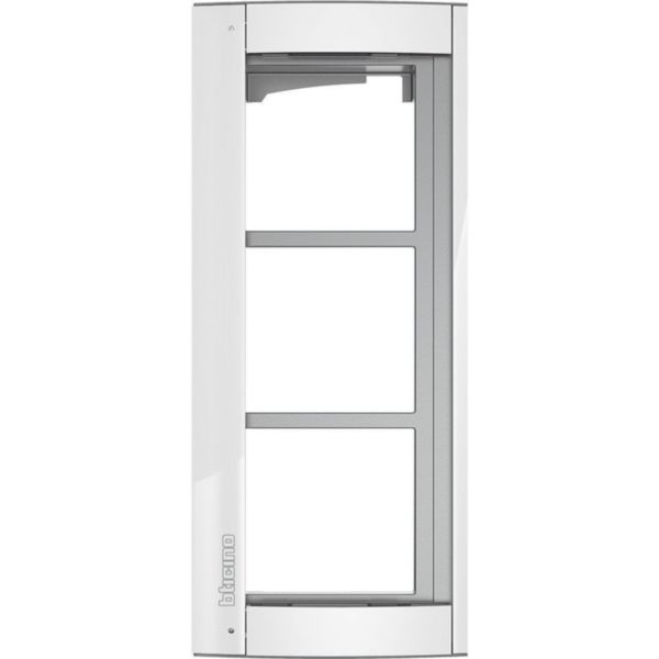 Sfera New frame + surround plate 3 modules - Allwhite